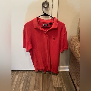 Mens chaps red polo shirt size large